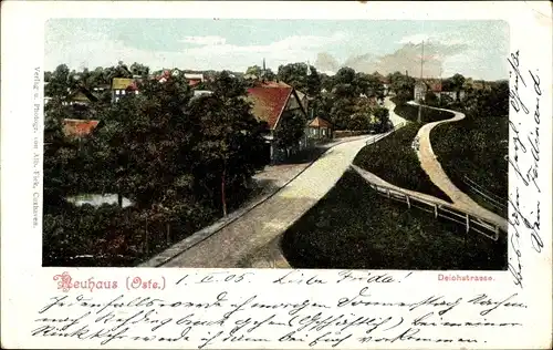 Ak Neuhaus an der Oste, Deichstraße