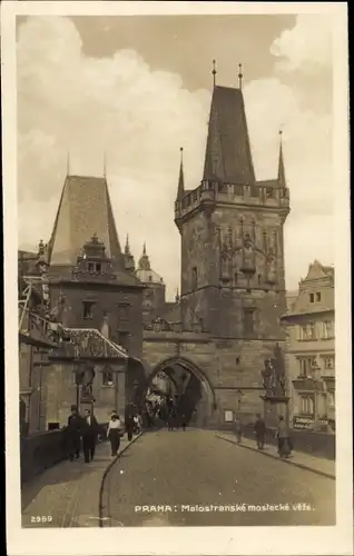 Ak Praha Prag Tschechien, Malostranske mostecke veze
