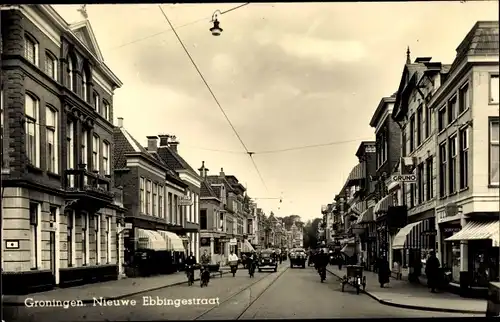 Ak Groningen Niederlande, Nieuwe Ebbingestraat