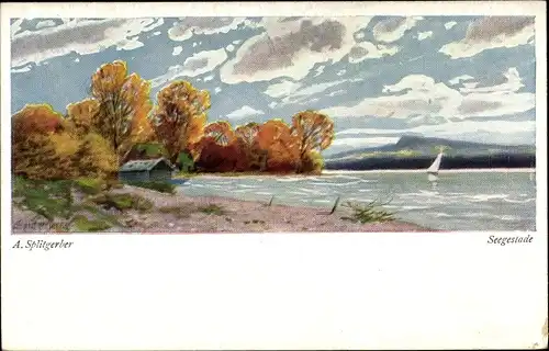 Künstler Ak Splitgerber, A., Seegestade, Landschaft