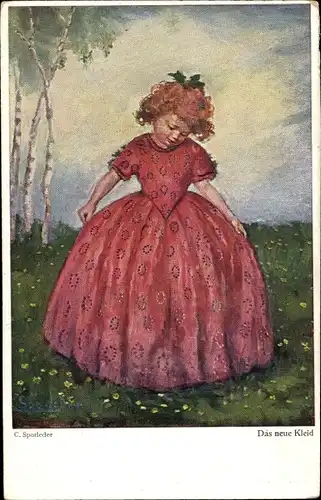 Künstler Ak Sporleder, C., Das neue Kleid