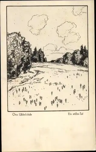 Künstler Ak Ubbelohde, Otto, Ein stilles Tal