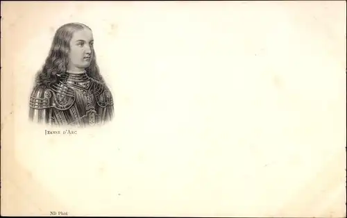 Ak Jeanne d'Arc, Johanna von Orléans, Portrait