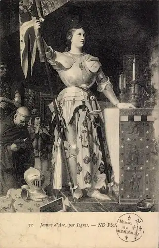 Künstler Ak Ingres, Jeanne d'Arc