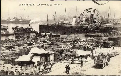 Ak Marseille Bouches du Rhône, Le Port de la Joliette