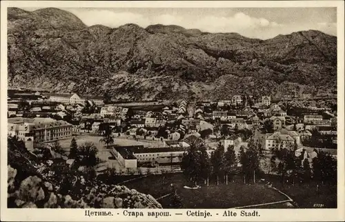 Ak Цетиње Cetinje Montenegro, Alte Stadt, Panorama