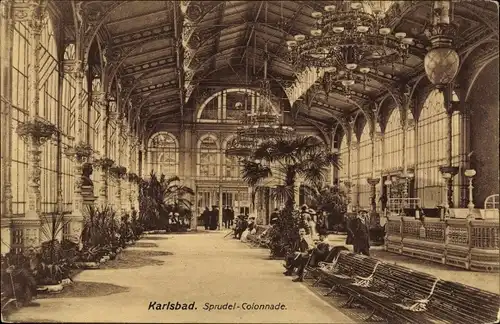 Ak Karlovy Vary Karlsbad Stadt, Sprudel-Colonnade