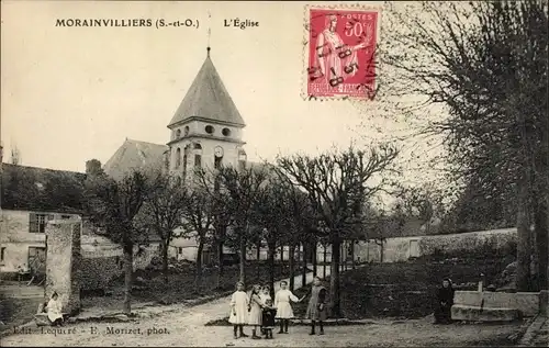 Ak Morainvilliers Yvelines, L'Eglise
