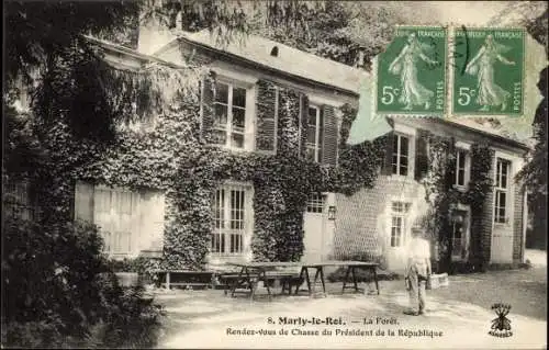 Ak Marly le Roi Yvelines, La Foret, Rendez-vous de Chasse du President de la Republique