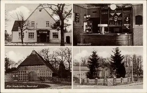 Ak Hassendorf in Niedersachsen, Gasthof und Bäckerei Zum alten Krug, Bauernhof, Kriegerdenkmal