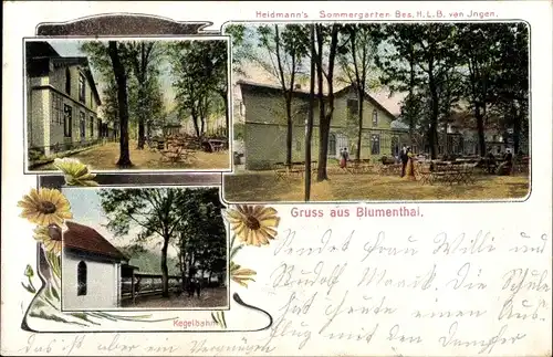 Ak Blumenthal Hansestadt Bremen, Heidmann's Sommergarten, Kegelbahn