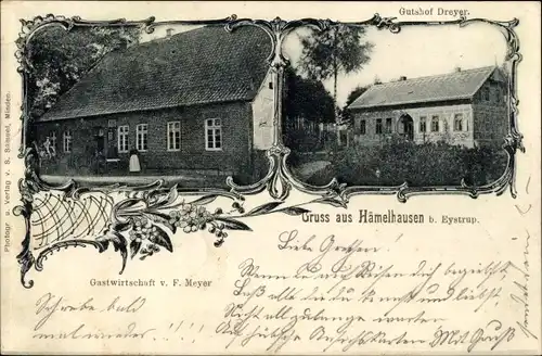 Ak Hämelhausen in Niedersachsen, Gastwirtschaft, Gutshof Dreyer