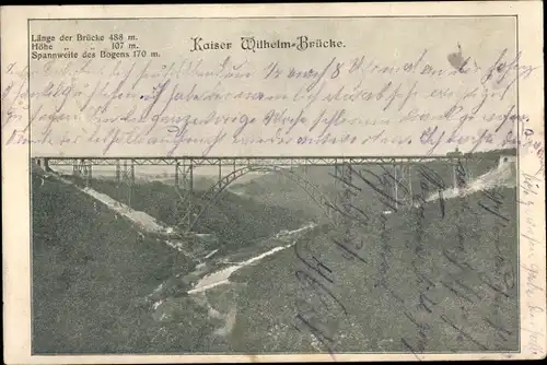 Ak Solingen in Nordrhein Westfalen, Kaiser Wilhelm Brücke, Müngstener Brücke