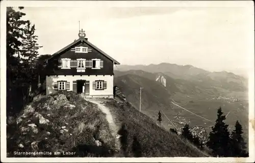 Ak Oberammergau in Oberbayern, Starnberger Hütte, Laberjoch