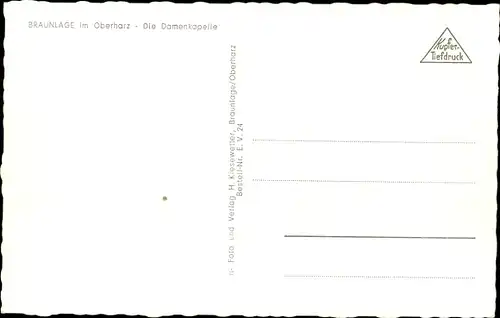 Ak Braunlage im Oberharz, Die Damenkapelle, Rinder, Cafe Junker