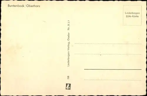 Ak Buntenbock Clausthal Zellerfeld Oberharz, Gesamtansicht, Straßenpartie, Rinderherde