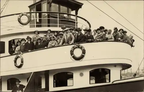 Foto Ak Hamburg Mitte Altstadt, Hansa Rundfahrt, Passagiere