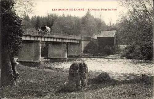 Ak Saint André sur Orne Calvados, L'Orne au Pont du Hom