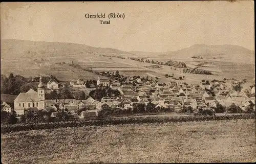 Ak Gersfeld in der Rhön Hessen, Totalansicht der Ortschaft