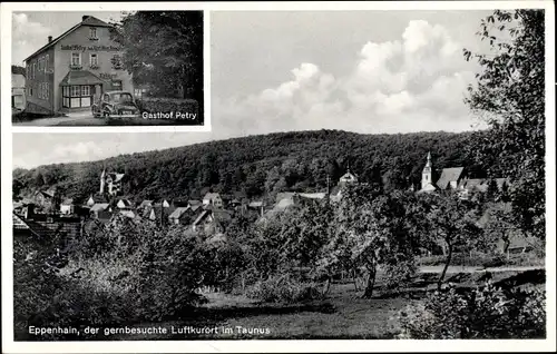 Ak Eppenhain Kelkheim im Taunus, Gasthof Petry, Blick auf den Ort