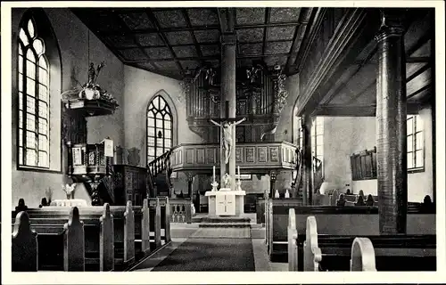 Ak Höchst im Odenwald, Evangelische Kirche, Innenansicht, Altar