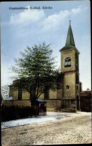 Ak Guntersblum am Rhein, Katholische Kirche