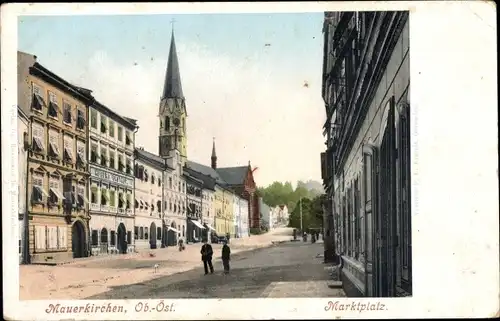 Ak Mauerkirchen Oberösterreich, Marktplatz