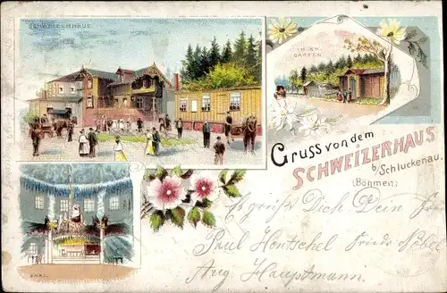 Litho Šluknov Schluckenau Region Aussig, Schweizerhaus