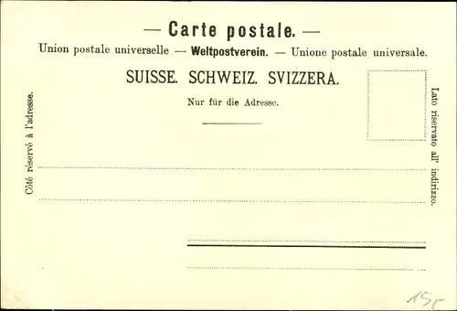 Litho Sankt Gallen Stadt Schweiz, Sanatorium Oberwaid, Bodensee