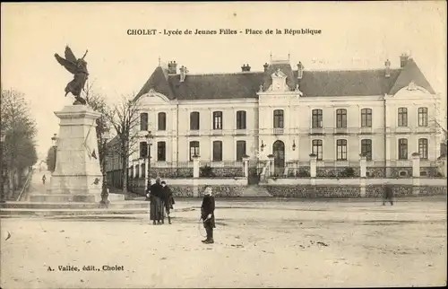 Ak Cholet Maine et Loire, Lycee de Jeunes Filles, Place de la Republique