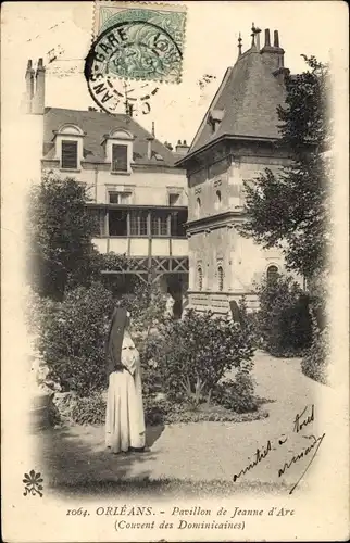 Ak Orléans Loiret, Pavillon de Jeanne d'Arc, Convent des Dominicaines