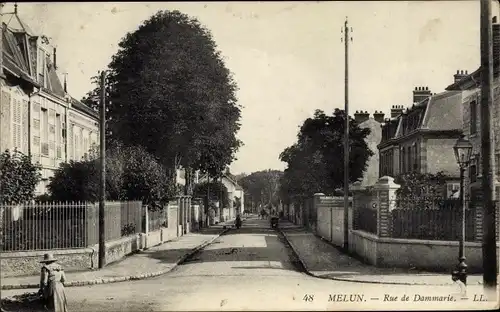 Ak Melun Seine et Marne, Rue de Dammarie