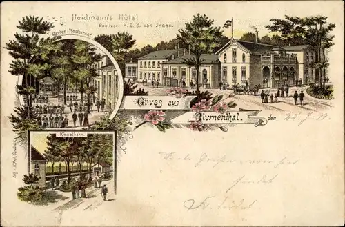 Litho Blumenthal Hansestadt Bremen, Heidmann's Sommergarten, Kegelbahn