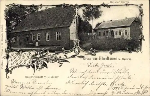 Ak Hämelhausen Niedersachsen, Gastwirtschaft von F. Meyer, Gutshof Dreyer