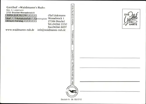 Ak Wensebrock Brockel in Niedersachsen, Gasthof Waidmann´sRuh