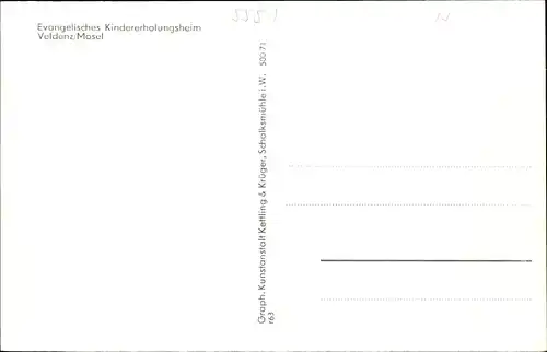 Ak Veldenz an der Mosel, Ev. Kindererholungsheim