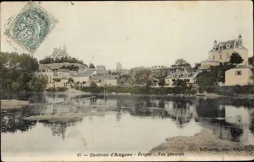 Ak Erigné Maine et Loire, Vue generale