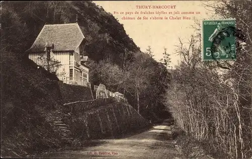 Ak Thury Harcourt Calvados, Straßenpartie, Haus