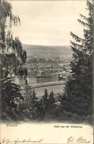 Ak Pößneck in Thüringen, Panorama, Blick v. Altenburg