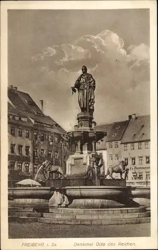 Ak Freiberg in Sachsen, Denkmal Otto des Reichen