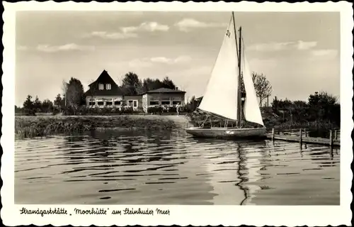 Ak Steinhude Wunstorf Niedersachsen, Steinhuder Meer, Strandgaststätte Moorhütte