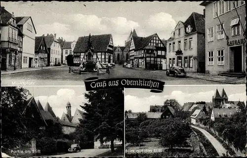 Ak Obernkirchen in Schaumburg, Marktplatz, Stiftspartie