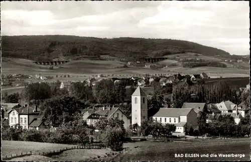 Ak Bad Eilsen Niedersachsen, Panorama, Weserberge