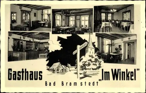 Ak Bad Bramstedt in Holstein, Gasthaus im Winkel, Innenansichten