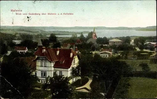 Ak Malente in Ostholstein, Panorama, Blick v. Godenberg, Kellersee