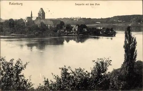 Ak Ratzeburg im Herzogtum Lauenburg, Seepartie, Dom