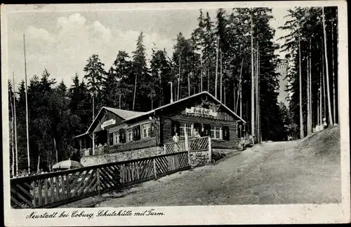 Ak Neustadt bei Coburg, Schützhütte, Turm