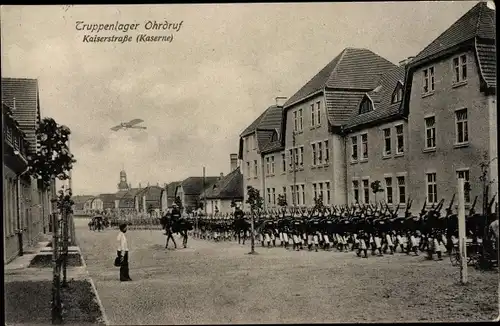 Ak Ohrdruf in Thüringen, Truppenlager, Kaiserstraße, Kaserne