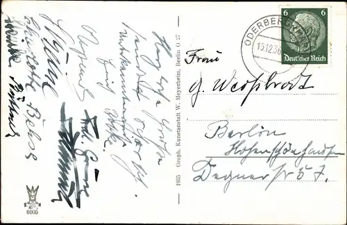 Ak Oderberg in der Mark, Blick vom Geisberg