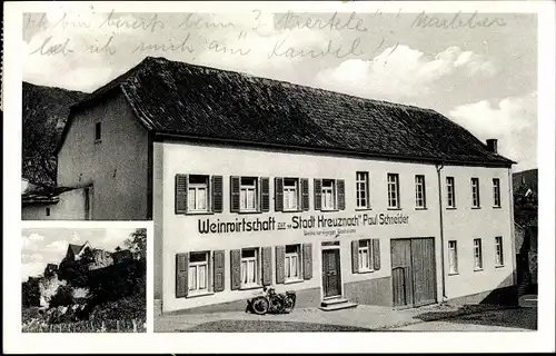Ak Bad Münster am Stein Ebernburg, Weinwirtschaft und Weingut zur Stadt Kreuznach